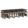 Garden dining set with 15-piece synthetic rattan gray cushions. by , Garden sets - Ref: Foro24-3278119, Price: 786,28 €, Disc...