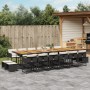 Gartenmöbel-Set, 17-teilig, mit schwarzen Polstern aus synthetischem Rattan. von , Gartensets - Ref: Foro24-3278138, Preis: 9...