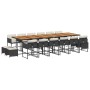 Gartenmöbel-Set, 17-teilig, mit schwarzen Polstern aus synthetischem Rattan. von , Gartensets - Ref: Foro24-3278138, Preis: 9...