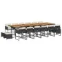 Set de muebles jardín 17 pzas con cojines ratán sintético negro de , Conjuntos de jardín - Ref: Foro24-3278138, Precio: 1,00 ...