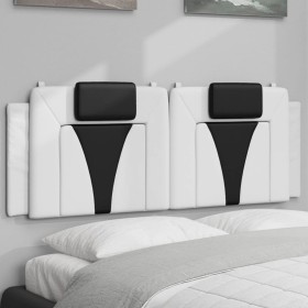Gepolstertes Kopfteil aus weißem und schwarzem Kunstleder, 140 cm. von , Kopf- und Fußteile - Ref: Foro24-374796, Preis: 63,9...