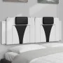 Padded headboard in white and black synthetic leather, 140 cm. by , Headboards and footboards - Ref: Foro24-374796, Price: 60...