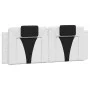 Padded headboard in white and black synthetic leather, 140 cm. by , Headboards and footboards - Ref: Foro24-374796, Price: 60...