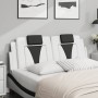 Cabecero de cama acolchado cuero sintético blanco negro 140 cm de , Cabeceros y pies de cama - Ref: Foro24-374796, Precio: 52...