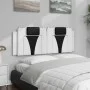 Padded headboard in white and black synthetic leather, 140 cm. by , Headboards and footboards - Ref: Foro24-374796, Price: 60...