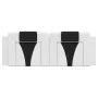 Padded headboard in white and black synthetic leather, 140 cm. by , Headboards and footboards - Ref: Foro24-374796, Price: 60...