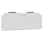 Padded headboard in white and black synthetic leather, 140 cm. by , Headboards and footboards - Ref: Foro24-374796, Price: 60...