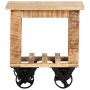 Beistelltisch mit Rädern raues Mangoholz 40x40x42 cm von vidaXL, Seitentische - Ref: Foro24-320936, Preis: 105,03 €, Rabatt: %