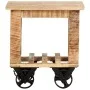 Side table with rough mango wood and wheels, 40x40x42 cm. by vidaXL, Side tables - Ref: Foro24-320936, Price: 102,64 €, Disco...