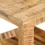 Side table with rough mango wood and wheels, 40x40x42 cm. by vidaXL, Side tables - Ref: Foro24-320936, Price: 102,64 €, Disco...