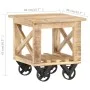 Side table with rough mango wood and wheels, 40x40x42 cm. by vidaXL, Side tables - Ref: Foro24-320936, Price: 102,64 €, Disco...