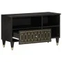 Massives Mangoholz-TV-Möbel 80x33x46 cm von , CD- und DVD-Speicher - Ref: Foro24-358337, Preis: 54,68 €, Rabatt: %