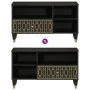 Massives Mangoholz-TV-Möbel 80x33x46 cm von , CD- und DVD-Speicher - Ref: Foro24-358337, Preis: 54,68 €, Rabatt: %