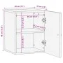 Solid mango wood wall-mounted bathroom cabinet 38x33x48 cm by , Bathroom furniture - Ref: Foro24-358340, Price: 44,79 €, Disc...