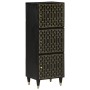 Solid mango wood tall sideboard 40x33x110 cm by , CD and DVD storage - Ref: Foro24-358349, Price: 124,51 €, Discount: %