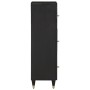 Solid mango wood tall sideboard 40x33x110 cm by , CD and DVD storage - Ref: Foro24-358349, Price: 124,51 €, Discount: %
