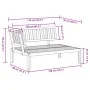 Corner pallet sofa for garden made of solid acacia wood by , Outdoor sofas - Ref: Foro24-365849, Price: 145,87 €, Discount: %