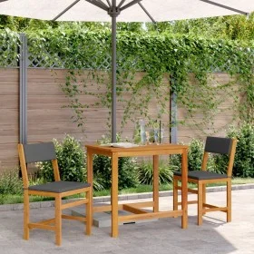 Balcony set with 3-piece solid acacia wood cushions by , Garden sets - Ref: Foro24-365856, Price: 158,62 €, Discount: %