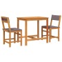 Balkonset mit 3-teiligen Kissen aus massivem Akazienholz. von , Gartensets - Ref: Foro24-365856, Preis: 161,09 €, Rabatt: %