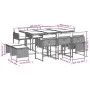 11-piece garden dining set with gray synthetic rattan cushions by , Garden sets - Ref: Foro24-3277918, Price: 604,37 €, Disco...