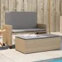 Garden bench with cushions and synthetic beige rattan footrest by , garden benches - Ref: Foro24-368410, Price: 258,30 €, Dis...