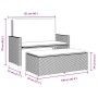Garden bench with cushions and synthetic beige rattan footrest by , garden benches - Ref: Foro24-368410, Price: 194,33 €, Dis...