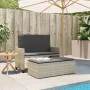 Garden bench with gray synthetic rattan cushions and footrest by , garden benches - Ref: Foro24-368412, Price: 258,30 €, Disc...