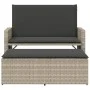 Garden bench with gray synthetic rattan cushions and footrest by , garden benches - Ref: Foro24-368412, Price: 258,30 €, Disc...