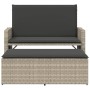 Gartenbank mit Kissen und Fußstütze aus grauem synthetischem Rattan von , Gartenbänke - Ref: Foro24-368412, Preis: 263,05 €, ...