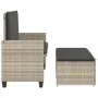 Garden bench with gray synthetic rattan cushions and footrest by , garden benches - Ref: Foro24-368412, Price: 258,30 €, Disc...