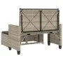 Garden bench with gray synthetic rattan cushions and footrest by , garden benches - Ref: Foro24-368412, Price: 258,30 €, Disc...