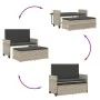 Garden bench with gray synthetic rattan cushions and footrest by , garden benches - Ref: Foro24-368412, Price: 258,30 €, Disc...