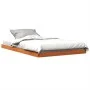 Solid pine wood bed frame in brown wax finish 120x200 cm by , Beds and slatted bases - Ref: Foro24-847151, Price: 94,20 €, Di...