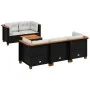 Set de sofás de jardín 6 piezas y cojines ratán sintético negro de , Conjuntos de jardín - Ref: Foro24-3261731, Precio: 445,0...