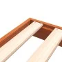Solid pine wood bed frame in brown wax finish 75x190 cm by , Beds and slatted bases - Ref: Foro24-847158, Price: 58,36 €, Dis...