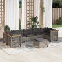 Gartensofa-Set und Kissen, 8-teilig, aus grauem Kunst-Rattan. von , Gartensets - Ref: Foro24-3261765, Preis: 695,73 €, Rabatt: %