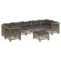 Set of garden sofas and cushions 8 pieces synthetic rattan gray by , Garden sets - Ref: Foro24-3261765, Price: 679,57 €, Disc...