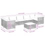 Gartensofa-Set und Kissen, 8-teilig, aus grauem Kunst-Rattan. von , Gartensets - Ref: Foro24-3261765, Preis: 695,73 €, Rabatt: %