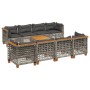 Gartenmöbel-Set 9-teilig mit grauen Polstern aus synthetischem Rattan von , Gartensets - Ref: Foro24-3261771, Preis: 736,25 €...