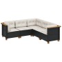 Gartenmöbel-Set, 5-teilig, mit schwarzen Polstern aus synthetischem Rattan von , Gartensets - Ref: Foro24-3261821, Preis: 352...