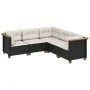 Set de muebles de jardín 5 pzas y cojines ratán sintético negro de , Conjuntos de jardín - Ref: Foro24-3261821, Precio: 371,4...