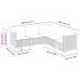 Gartenmöbel-Set, 5-teilig, mit schwarzen Polstern aus synthetischem Rattan von , Gartensets - Ref: Foro24-3261821, Preis: 352...