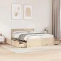 Solid pine wood bed frame with drawers 140x200 cm by , Beds and slatted bases - Ref: Foro24-3282348, Price: 251,24 €, Discoun...