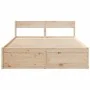 Solid pine wood bed frame with drawers 140x200 cm by , Beds and slatted bases - Ref: Foro24-3282348, Price: 251,24 €, Discoun...