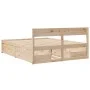 Solid pine wood bed frame with drawers 140x200 cm by , Beds and slatted bases - Ref: Foro24-3282348, Price: 251,24 €, Discoun...