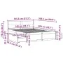 Solid pine wood bed frame with drawers 140x200 cm by , Beds and slatted bases - Ref: Foro24-3282348, Price: 251,24 €, Discoun...