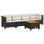 5-piece garden furniture set with black synthetic rattan cushions by , Garden sets - Ref: Foro24-3261725, Price: 350,23 €, Di...