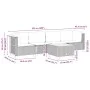 5-piece garden furniture set with black synthetic rattan cushions by , Garden sets - Ref: Foro24-3261725, Price: 350,23 €, Di...