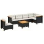 7-piece garden sofa set with black synthetic rattan cushions by , Garden sets - Ref: Foro24-3261875, Price: 539,79 €, Discoun...