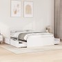 Estructura de cama con cojines madera de pino blanca 140x190 cm de , Camas y somieres - Ref: Foro24-3282355, Precio: 316,67 €...